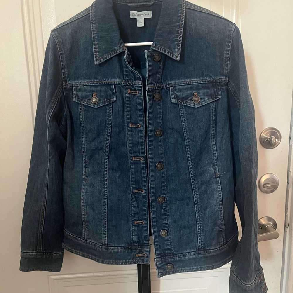 Coldwater Creek Dark Blue Jean Jacket
